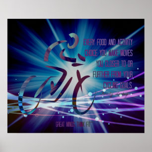 Póster Cycling Goals Poster for Fitness Motivation