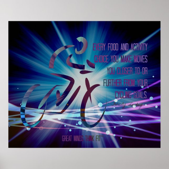 Póster Cycling Goals Poster for Fitness Motivation (Frente)