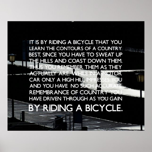 Póster Cycling motivational Poster. (Frente)