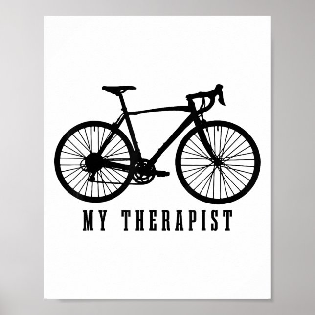 Póster Cycling My Therast Funny Road Bike  (Frente)