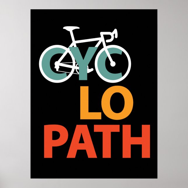 Póster Cyclopath Bicycle Funny Cycling (Frente)