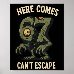 Póster Cyclops Monstruo 6x7 Meme Embrujado Número 67 Hall