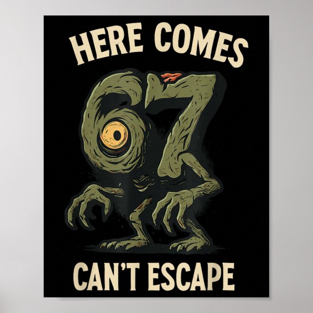 Póster Cyclops Monstruo 6x7 Meme Embrujado Número 67 Hall (Frente)