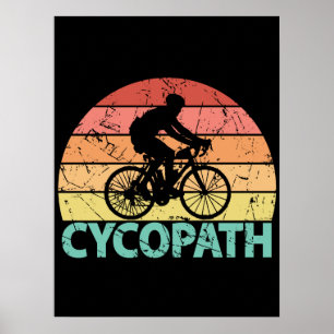 Póster Cycopath Funny Cycling