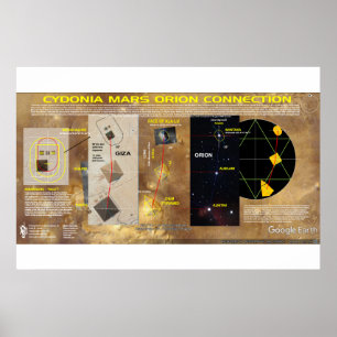 Póster Cydonia-Marte: Alineación de Orión