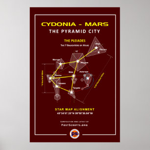 Póster Cydonia-Marte: Ciudad de la pirámide