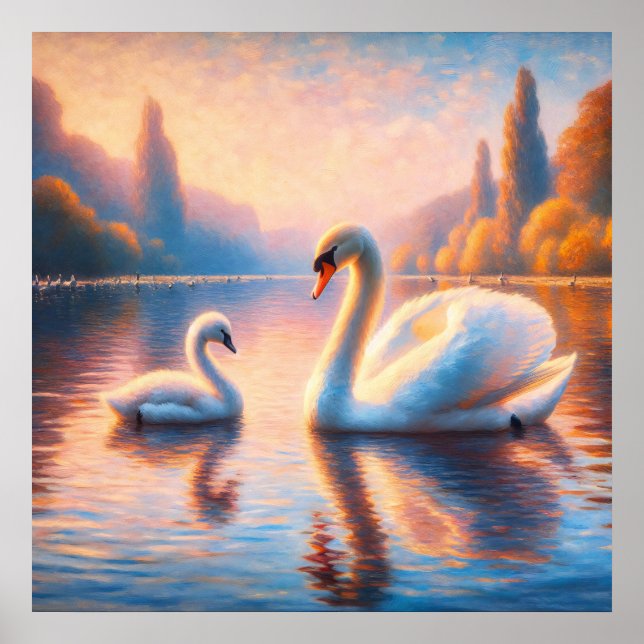 Póster Cygnet y Swan (Frente)