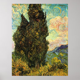 Póster Cypreses de Vincent van Gogh