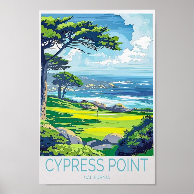 Póster Cypress Point California Travel (Frente)
