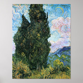 Póster Cypresses, Bella Artes Vincent van Gogh