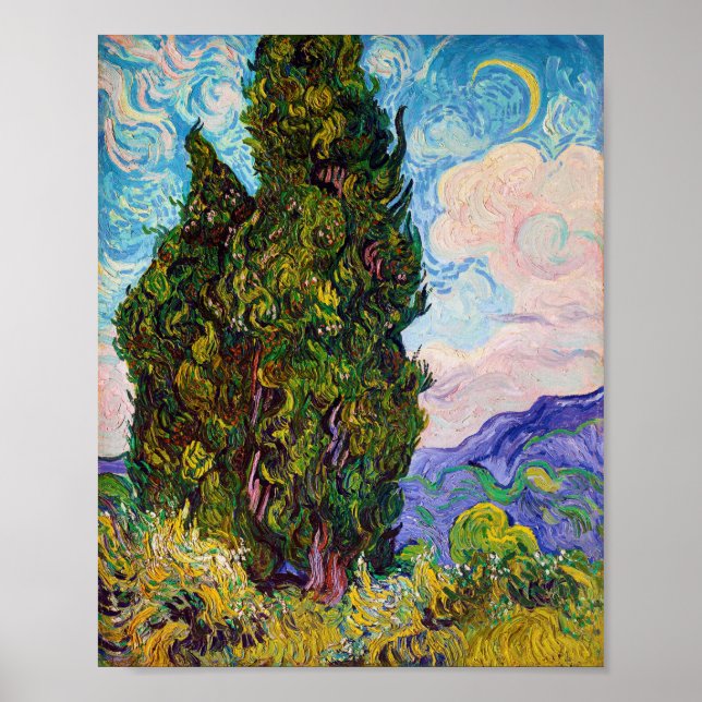 Póster Cypresses, Van Gogh (Frente)