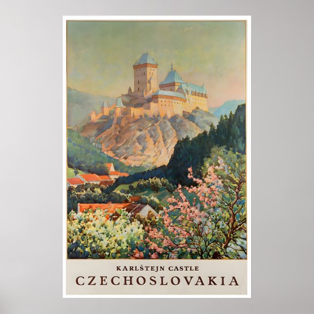 Póster Czechoslovakia Art Poster Gift Travel Print (Frente)