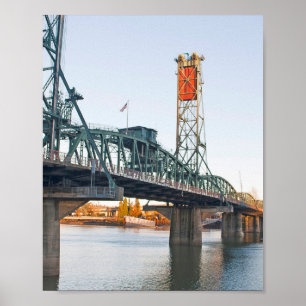 Póster D3ia de Portland del puente de Hawthorne