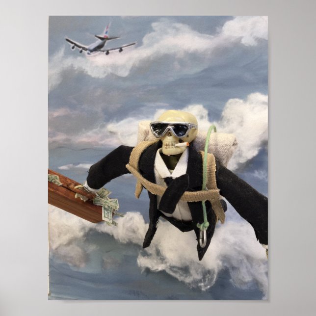 Póster D.B. Cooper Poster por Huesos de Historia (Frente)