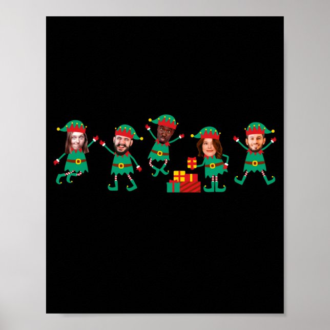 Póster D Funny Face Photo Christmas Elf  (Frente)