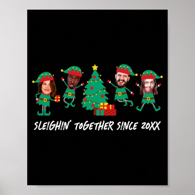 Póster D Funny Face Photo Christmas Elf  (Frente)