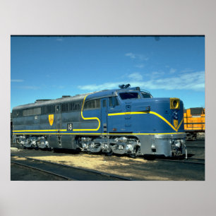 Póster D&H Alco PA-1 #18. (tren; cielo; nubes; carril;)