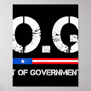 Póster D.o.e. Doge Departamento De Eficiencia Gubernament