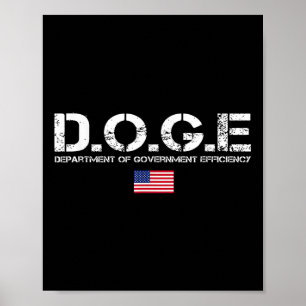 Póster D.o.e. Doge Departamento De Eficiencia Gubernament