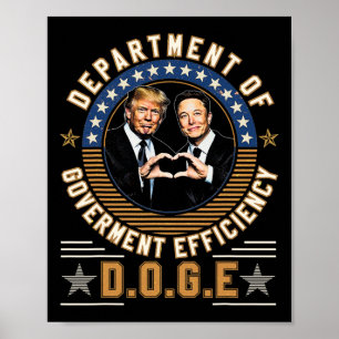 Póster D.o.g.e Doge Departamento De Eficiencia Gubernamen