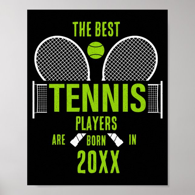 Póster D Tennis Birth Year Name Birthday  (Frente)