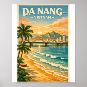 Póster da nang vietnam viaje retro 2026