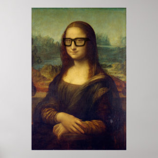 Póster da Vinci Mona Lisa en Guay Hipster Glasses Art