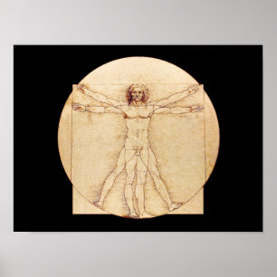 Póster Da Vinci Vitruvian Man