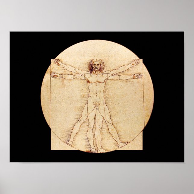 Póster Da Vinci Vitruvian Man (Frente)