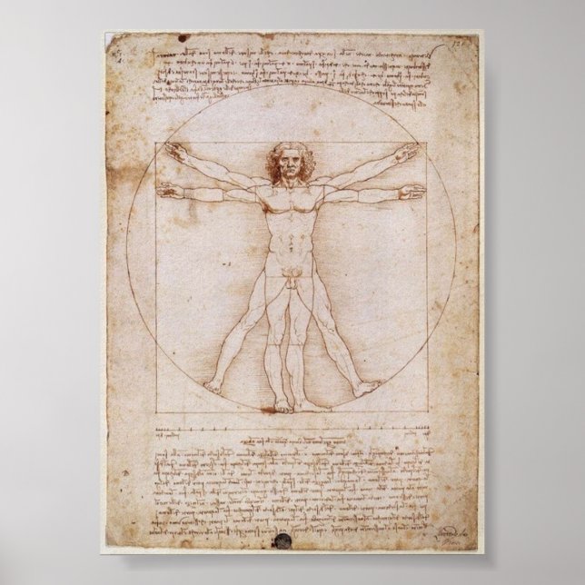 Póster Da Vinci:Vitruvian Man (Frente)
