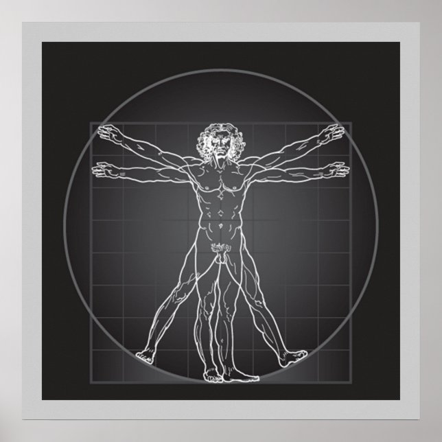 Póster da vinci vitruvian man poster FROM 14.95 (Frente)