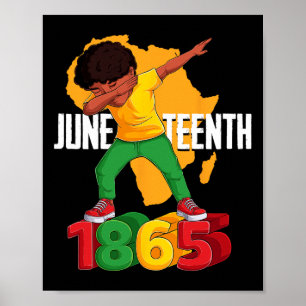 Póster Dab Black Boy Junetteen Kids 1865 Brown Skin Afro