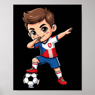Póster Dab de Chequia Objetivo de dibujos animados para n