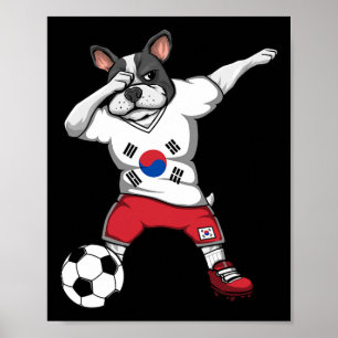 Póster Dab French Bulldog Corea del Sur Jersey para Afici