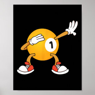 Póster Dabbing 8 Ball Billiards Pool Player Snooker