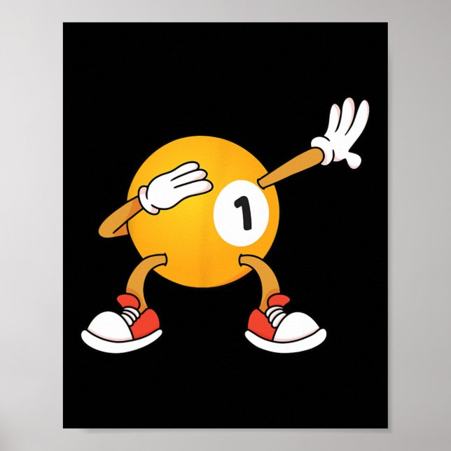 Póster Dabbing 8 Ball Billiards Pool Player Snooker (Frente)