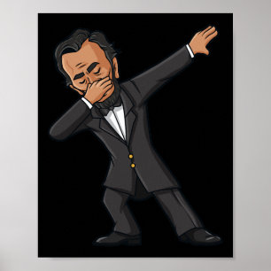 Póster Dabbing Abraham Lincoln 4 de julio Abe Dab Boys G