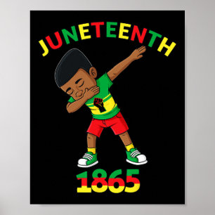 Póster Dabbing Black King Junet1865 Cajeros de piel marró