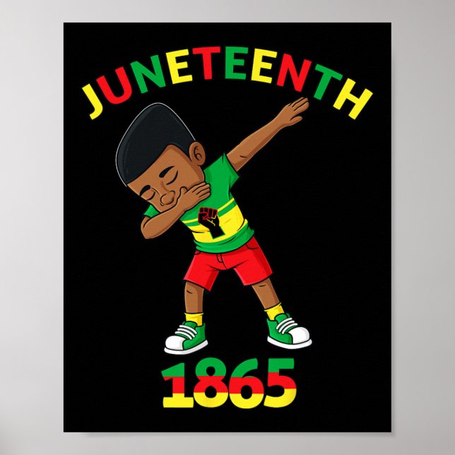 Póster Dabbing Black King Junet1865 Cajeros de piel marró (Frente)