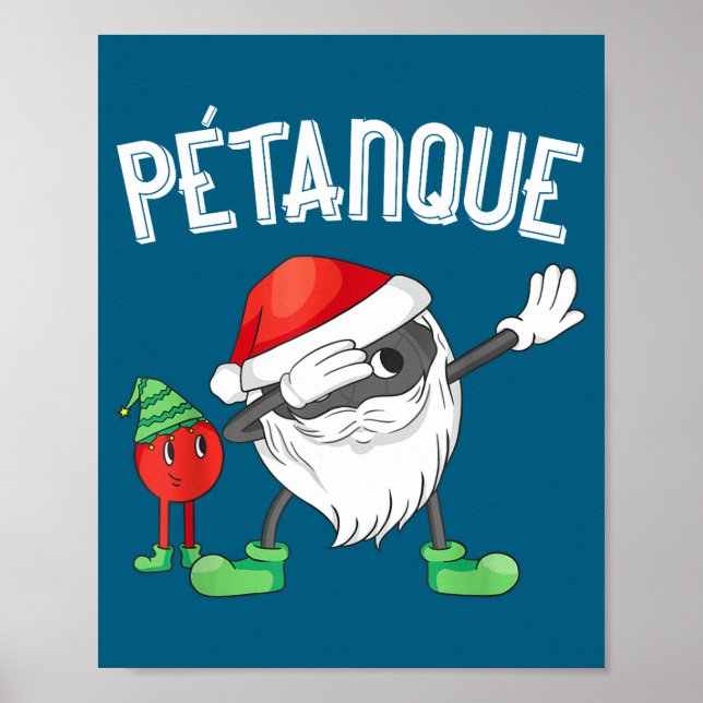Póster Dabbing Boules Ball Dab Christmas Cap Bouler Boule (Frente)