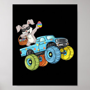 Póster Dabbing Bunny Happy Easter Monster Truck Boys Chic