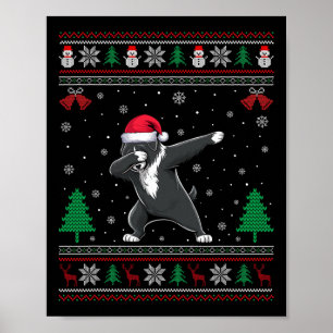 Póster Dabbing Chicas de perros acuáticos portugueses San