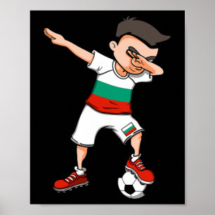 Póster Dabbing chico de fútbol - Jersey de Bulgaria búlga