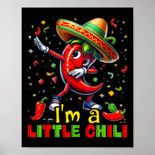 Póster Dabbing Chili Pepper Cinco De Mayo Kids Shirex