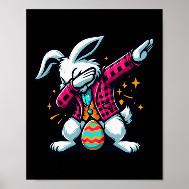 Póster Dabbing Easter Bunny (Frente)