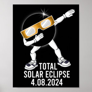 Póster Dabbing Eclipse solar total 04.08.2024 Diversión n