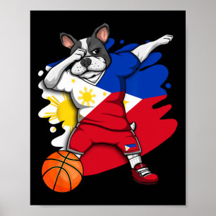 Póster Dabbing French Bulldog Las Filipinas Sketll Fan 