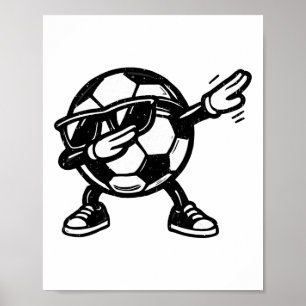 Póster Dabbing Fútbol Ll Divertido Jugador Deporte Baile 