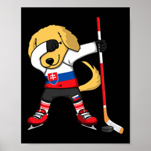 Póster Dabbing Golden Retriever Eslovaquia Aficionados de