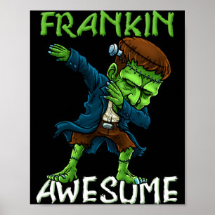 Póster Dabbing Halloween Frankin Increíble Dab Chicos Niñ